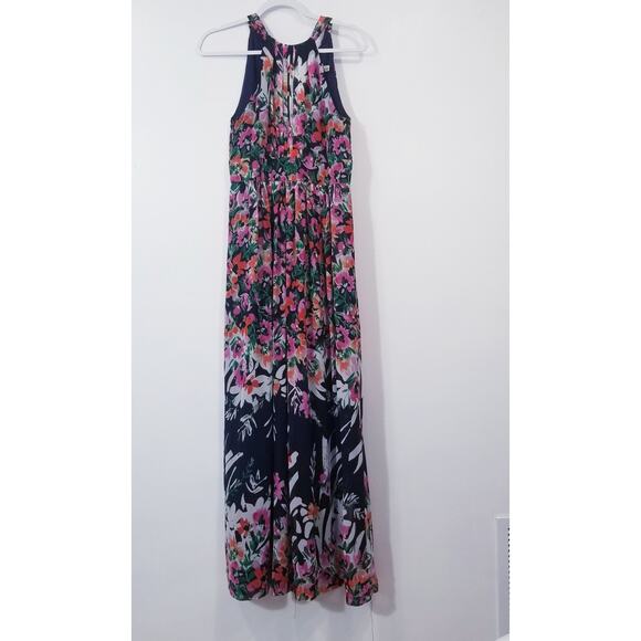 Eliza J Floral Print Halter Maxi Dress Multicolored - Picture 10 of 13